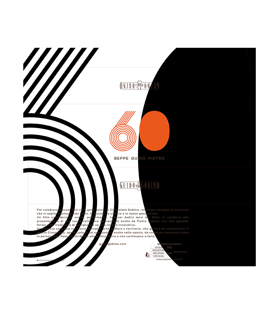 Visual identity dell’evento 60° anniversario Guido Gobino