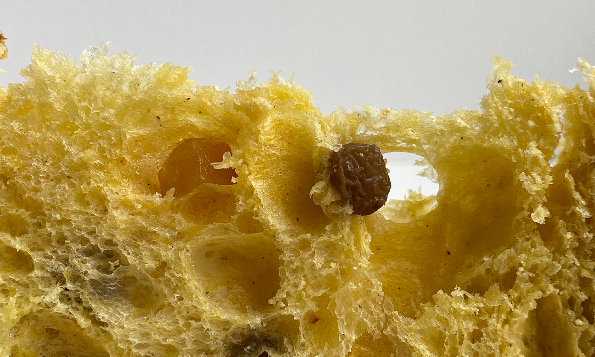 Dettaglio materico del panettone artigianale