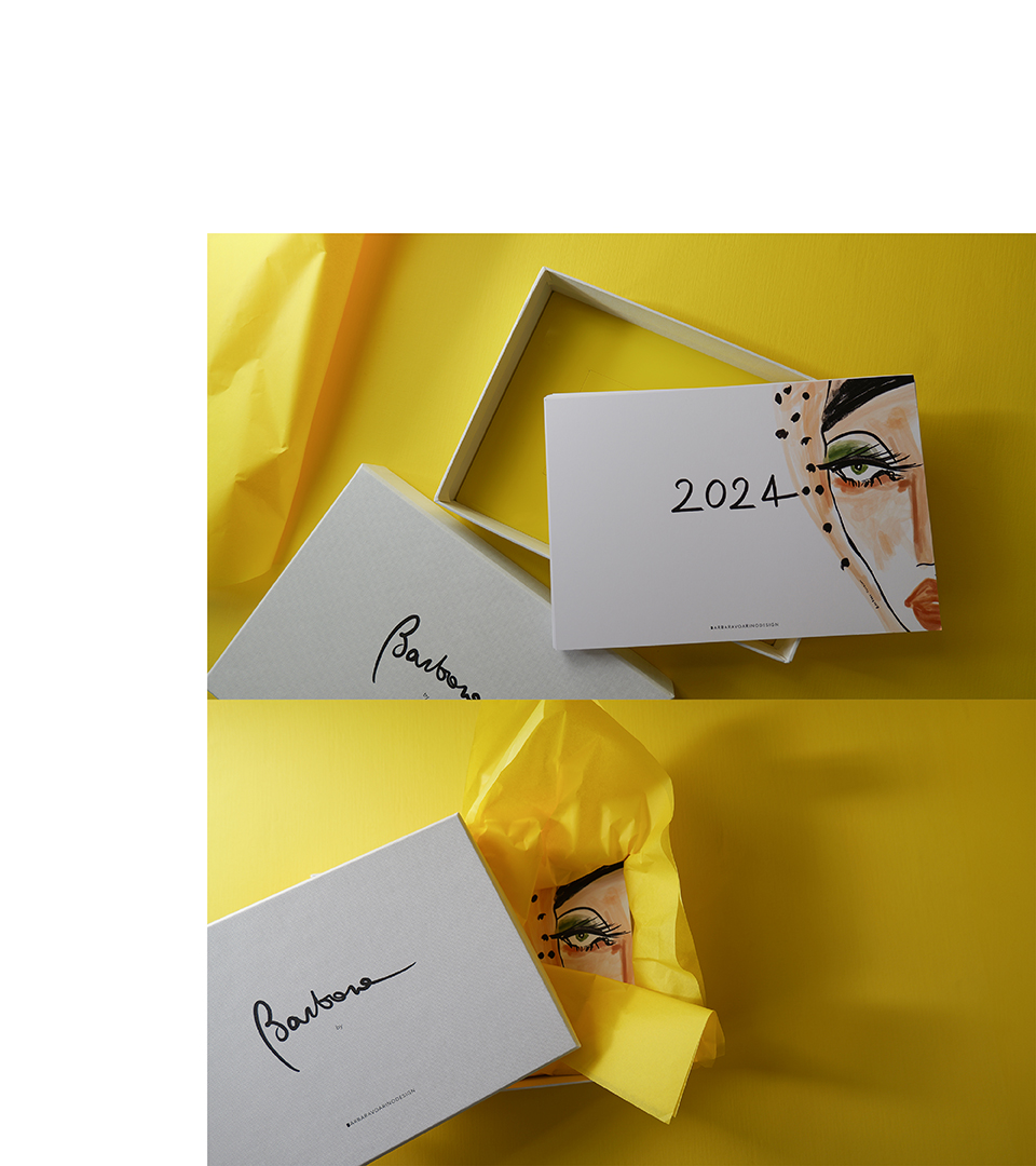 Copertura del Calendario 2024, packaging minimal e raffinato