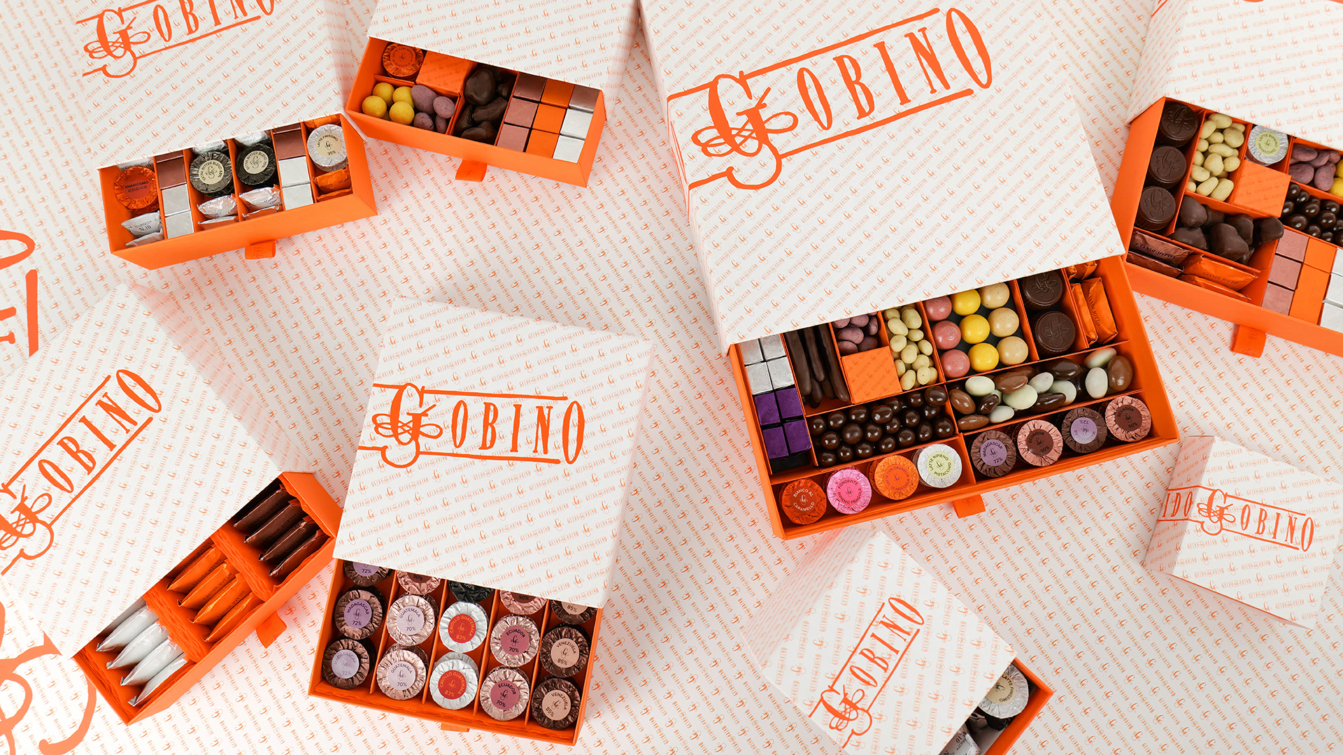 Composizione packaging Gobino con visual illustrativo coordinato