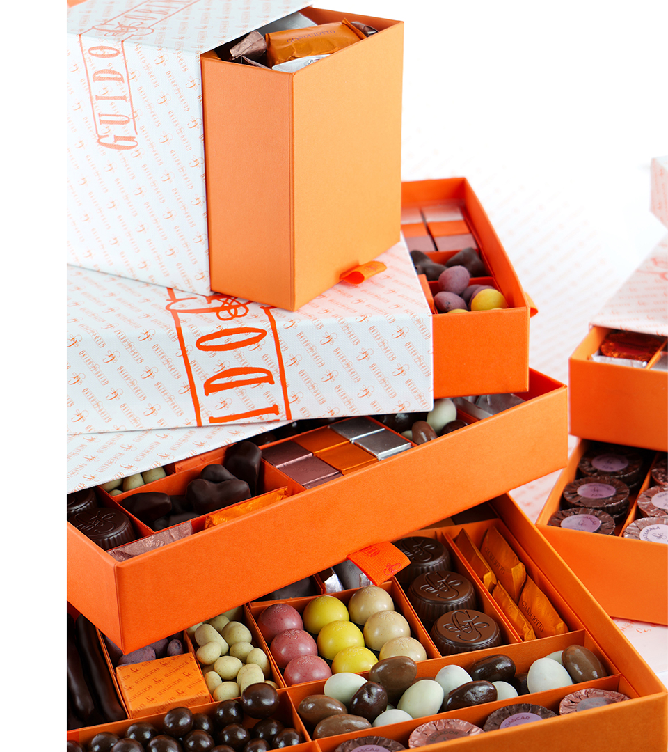 Formati multipli della nuova linea packaging Guido Gobino