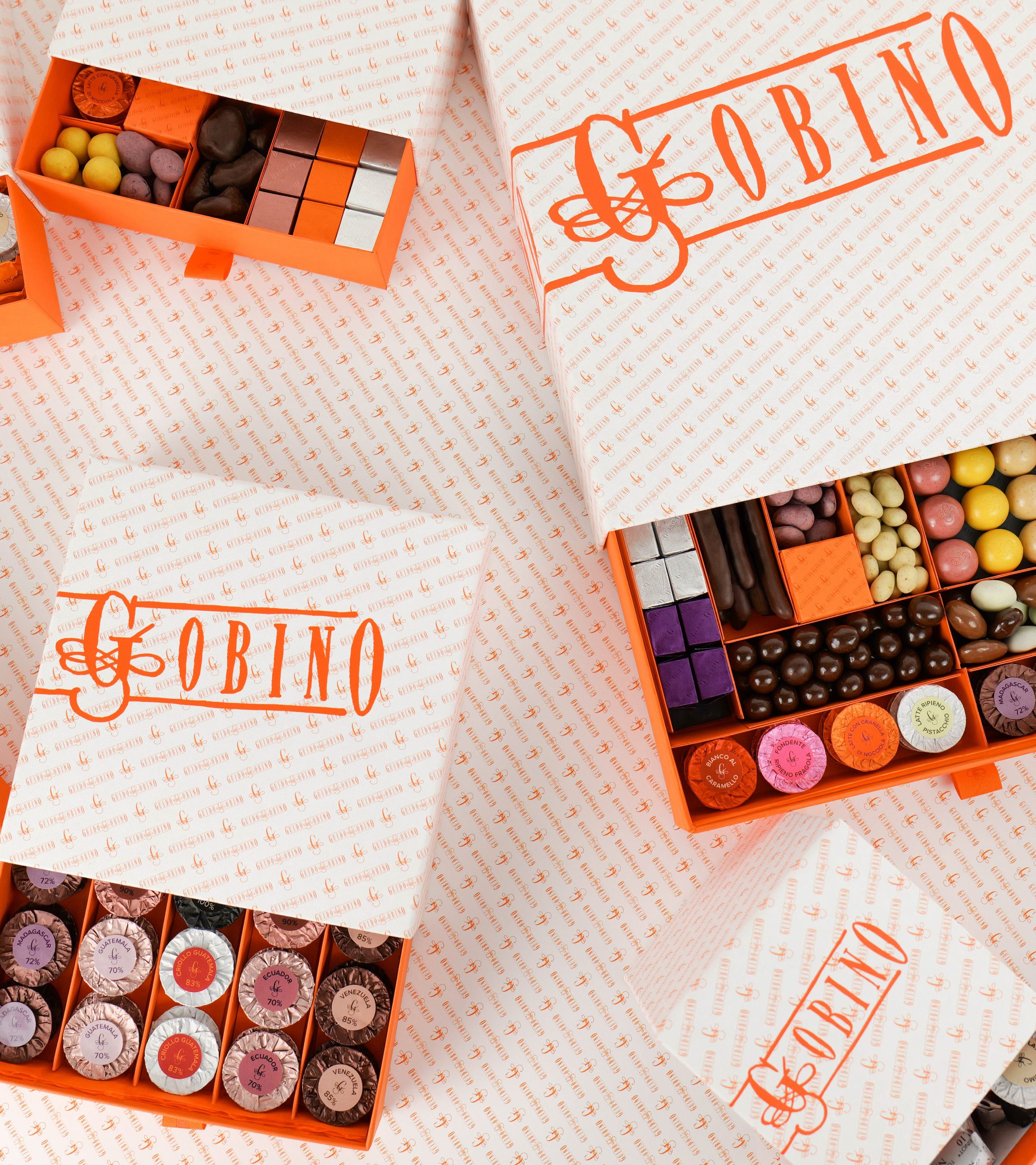 Composizione packaging Gobino con visual illustrativo coordinato vista mobile